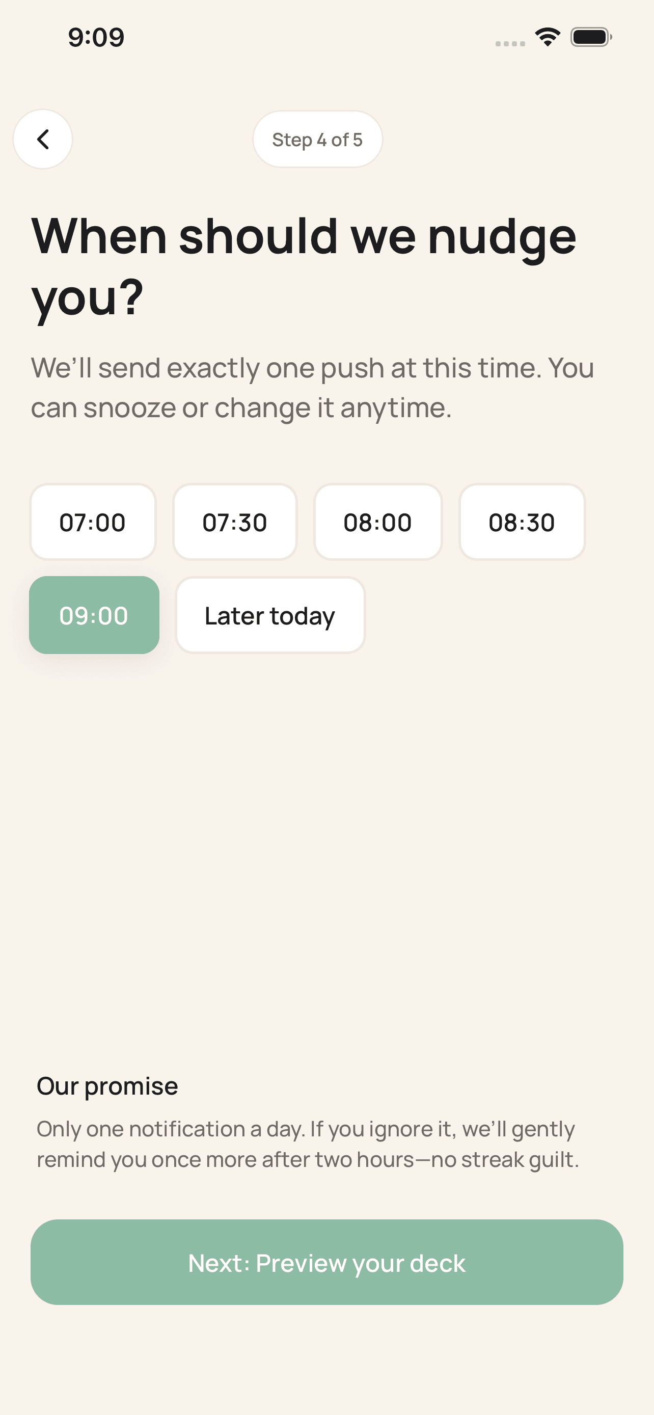 At a time that works for you.